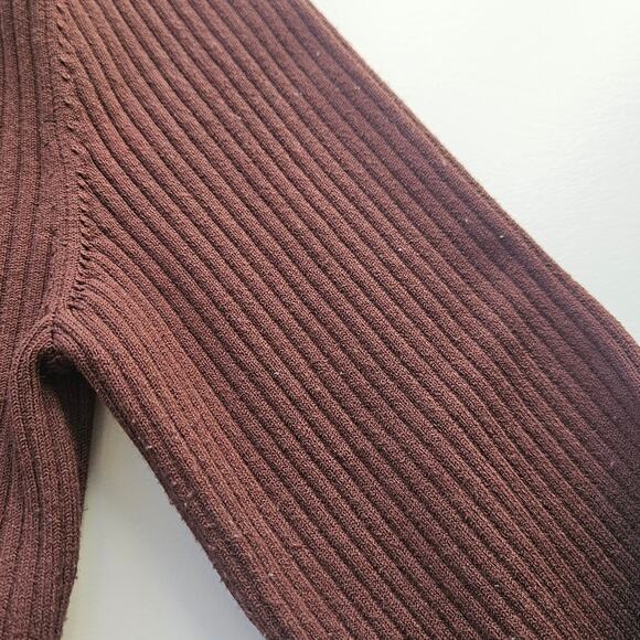 Babaton Sculpt‎ Knit Ambrosia Sweater Top in Coffee Bean from Aritzia Size S - Picture 4 of 10